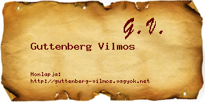 Guttenberg Vilmos névjegykártya